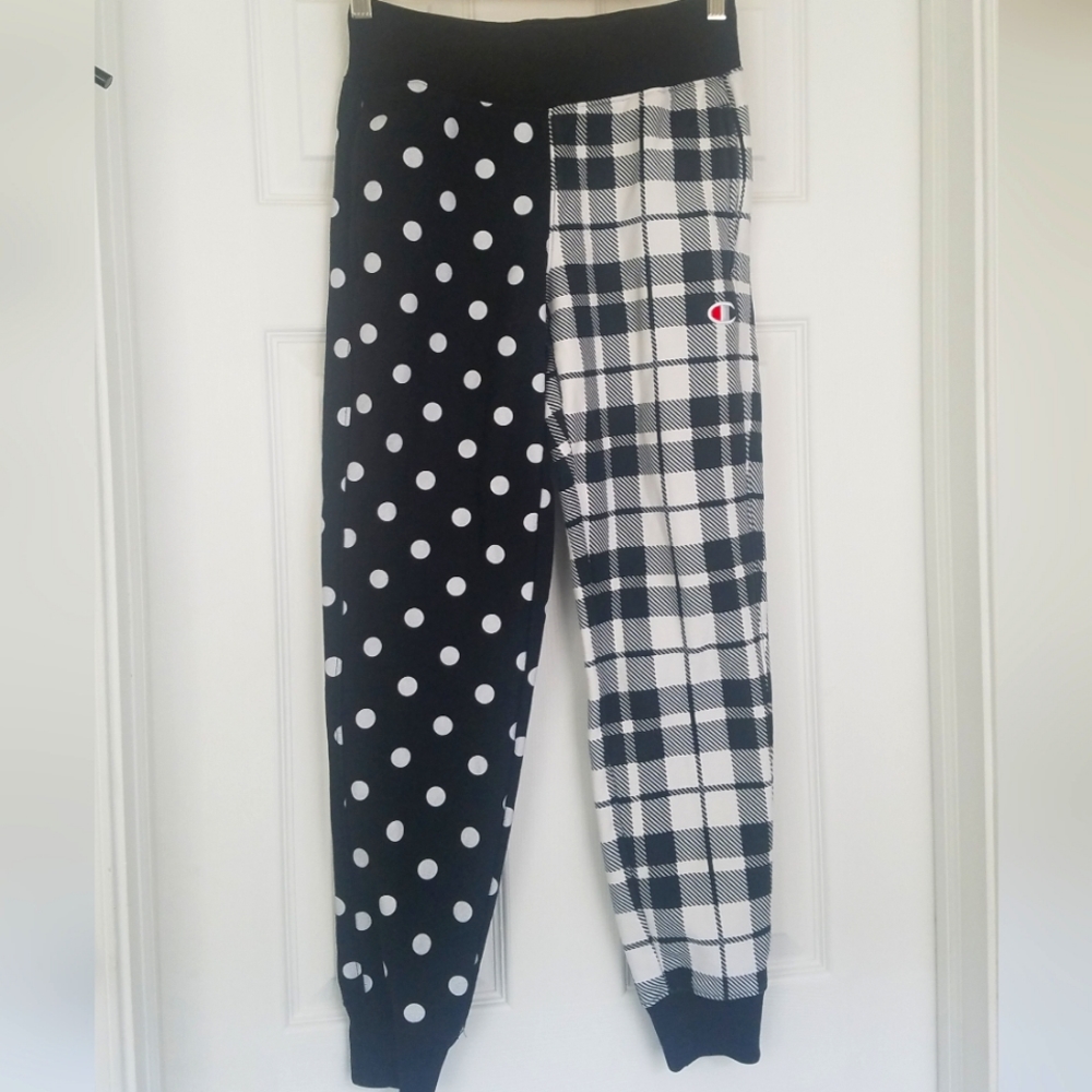Champion Reverse Weave Cotton Contrast Print Sweatpants